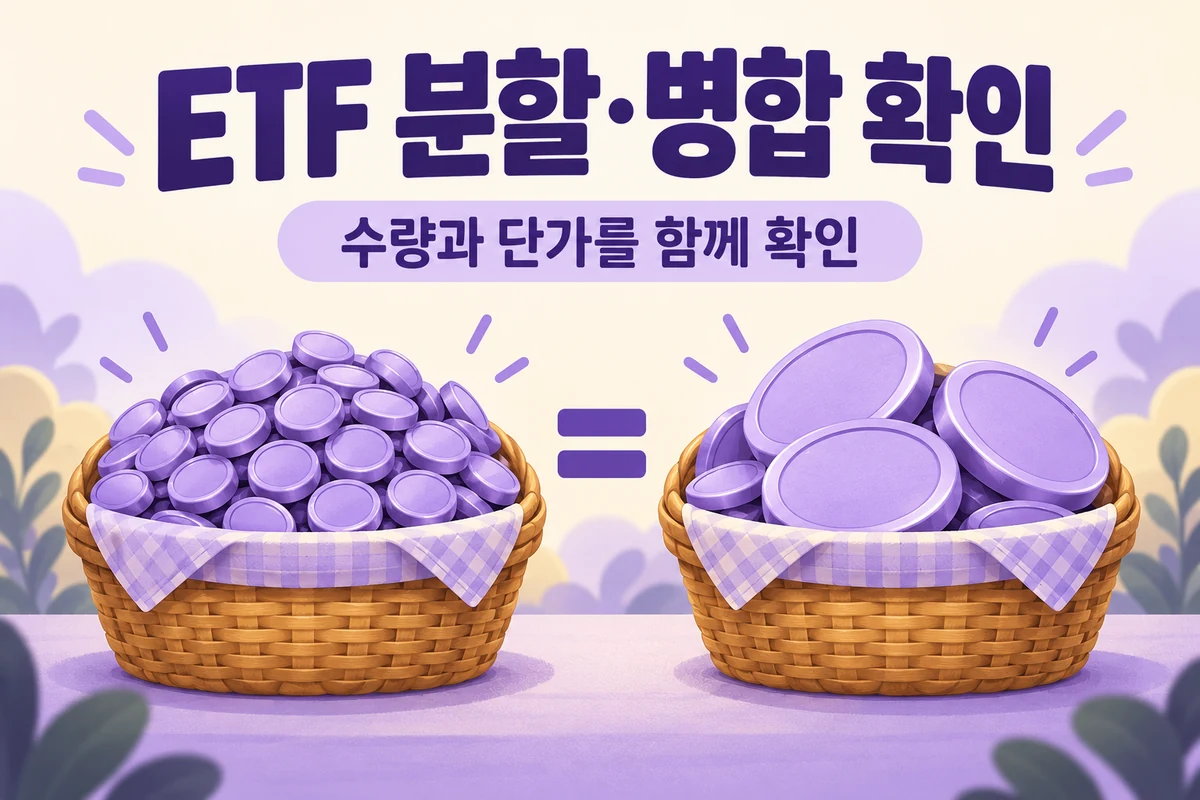 ETF 분할 병합 확인