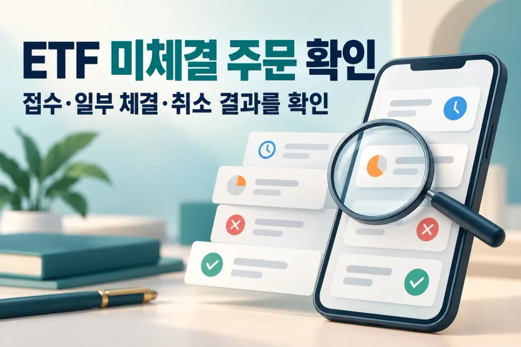 ETF 주문이 일부만 체결됐을 때, 미체결 수량·정정·취소 결과 확인 방법